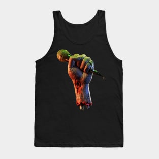 From our dead hands. Zombie fist with microphone Tank Top